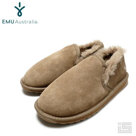 ■ EMU Australia エミューW12714 Dark BeigeダークベージュStinger Reef ショートムートン ボア付き スリッポンサイドゴア 日本限定モデル レディース オーストラリア産 ムートン シープスキン 正規品 もこもこ