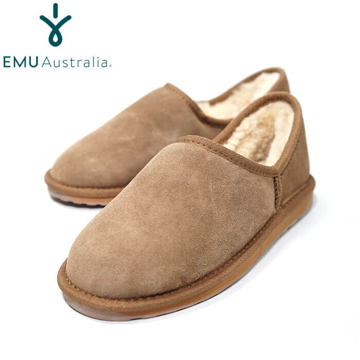 ■ EMU Australia 注文割引 エミューw11982 話題の人気 インナーボア付きスリッポンレディース CAMEL 茶