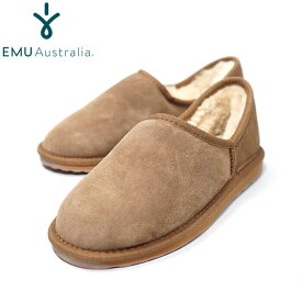 ■ EMU Australia エミューw11982 CAMEL インナーボア付きスリッポンレディース 茶　 もこもこ