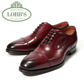 ■ LOBB’S ロブス 2500 RED内羽根ストレート パンドキャップ短靴 革靴 レザーソール ビジネス イタリア製 メンズ 赤