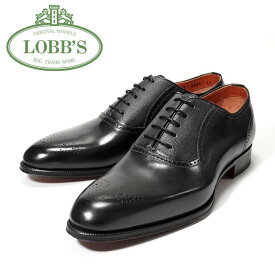 ■ LOBB’S ロブス 2501 DARK GREY/C内羽根メダリオン短靴 革靴 レザーソール ビジネス イタリア製 メンズ ダークグレー グラデーション
