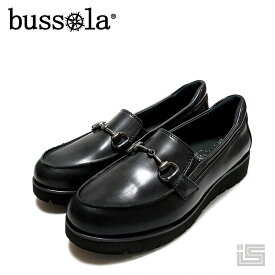 [返品不可] Bussola ブソラ 935428 Black 厚底 ビットローファー 晴雨兼用 スリッポン 軽量ソール イタリアブランド レディース 【23fw】レディーススリッポン