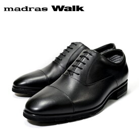 ■ madras Walk マドラスウォーク5630 BLACK 内羽根ストレートチップ GORE-TEX 防水 短靴 革靴 ラバーソール ビジネス メンズ 黒 レインシューズ【メンズフォーマル】