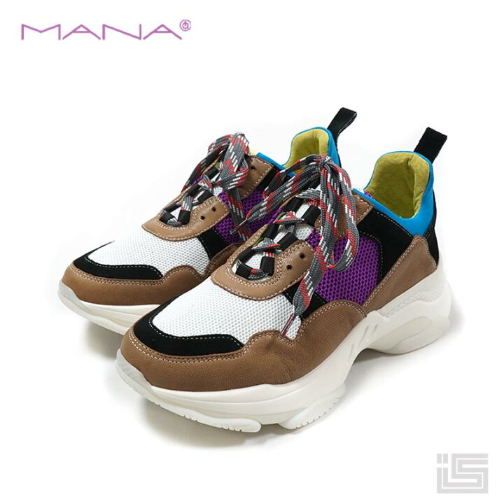 楽天市場】【再入荷】MANA マナ 596052 Oak ダッドスニーカー 