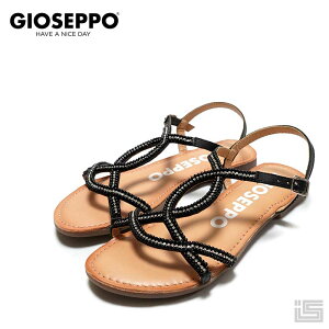 �� GIOSEPPO�W�I�Z�b�|69166Black�r�[�Y�t���V���o�[�T���_���X�g���b�v�I�u���[�N�g�D�t���b�g�C���|�[�g�X�y�C���y23ss�V��z�y���K�i�z���f�B�[�X�T���_��