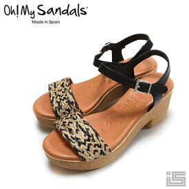 ★ Oh! My Sandals オーマイサンダルズ5042 Black/c ブラックコンビサンダル スペイン 22ss【正規取扱店】【インポート】 リゾートサンダル