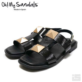 【new】Oh! My Sandals オーマイサンダルズ5329 Black/E ブラックエナメルサンダル スペイン 24ss【正規取扱店】【インポート】