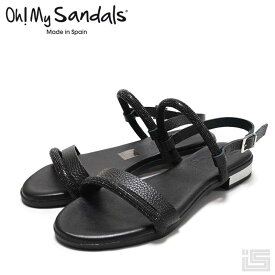【new】Oh! My Sandals オーマイサンダルズ5336 Black ブラックキラキラバックストラップサンダル スペイン 24ss【正規取扱店】【インポート】