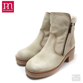 ◆ PEPE MENARGUES ペペメナルゲス21123 Ivory/Suede アイボリースウェードショートブーツスペインブランド レディース レディースシューズ 靴 【22fw】