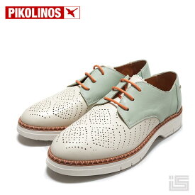 【new】PIKOLINOS ピコリノス W1A-4816C1 Ivoryレディース レースアップドレスシューズ 3ホール メダリオン カラーコンビレザーインソール 足裏サラサラ スペインブランド【24ss】【正規品】スペイン製【confort】