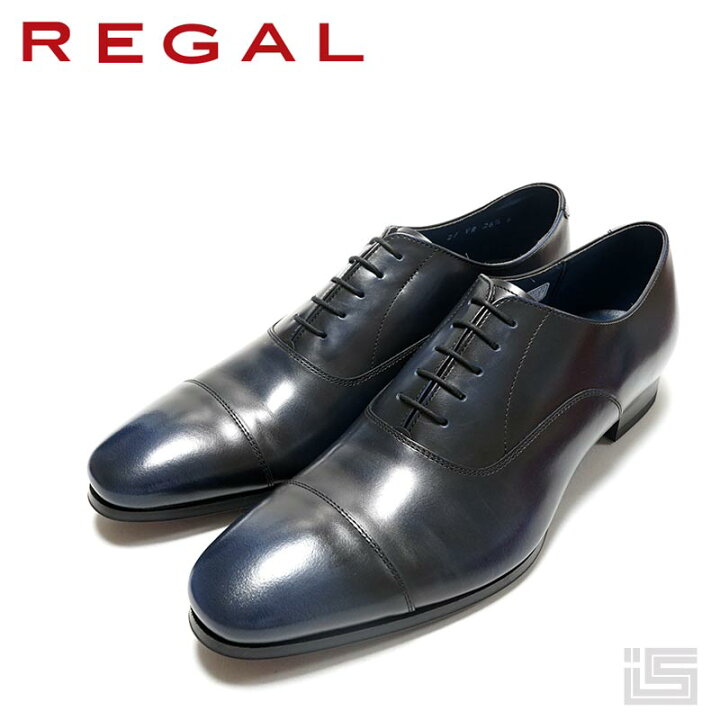 楽天市場】□ REGAL リーガル 21VR- BC Navy内羽根ストレートチップ 