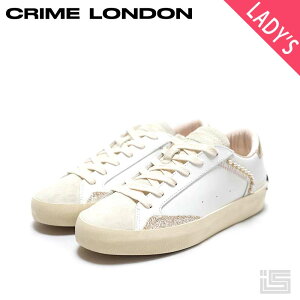 �� CRIME LONDON �N���C�������h�� 21002AA7-10 DISTRESSED White/M �z���C�g���^���b�N �C���|�[�g ���f�B�[�X�V���[�Y �y���K�戵�i�z �y24aw�z