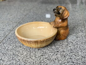 イタリア製　陶器プレート（犬）