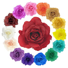 造花　FF-165（全15色）【フラメンコ用品】コサージュ 髪飾り フローレス 薔薇