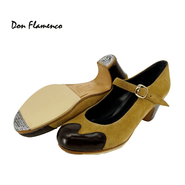 新品 フラメンコ用】DON FRAMENCO 22CM相当 シューズ 研く ブラック