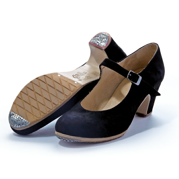 楽天市場 スーパーsale特価 メンケス セミプロ 黒スエード 幅広 C 靴 フラメンコシューズ サパトス Zapatos フラメンコのイベリア 楽天市場店