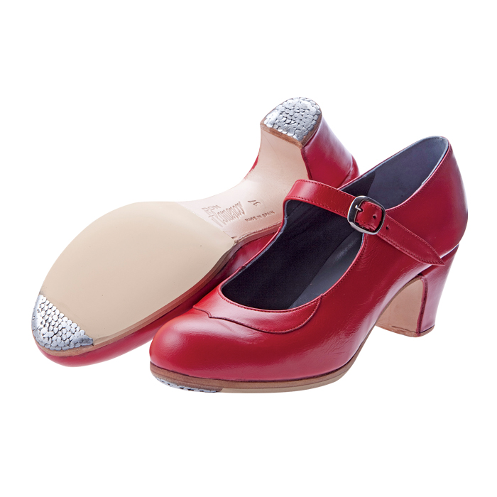 【2021A/W新作★送料無料】〈ドン・フラメンコ〉セミプロ・レッド革サパトス　zapatos