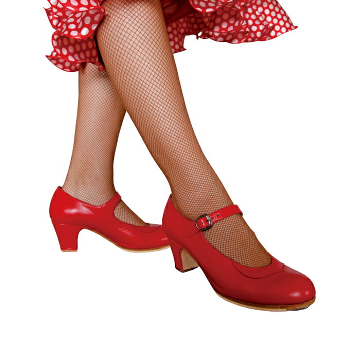 楽天市場】〈ドン・フラメンコ〉セミプロ・レッド革【靴】【フラメンコ  