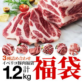 【肉の詰め合わせ福袋】イベリコ豚 肉 福袋 3種類の部位 詰め合わせ 最高ランク レアル・ベジョータ 特価 50％OFF ミスジ タン 豚トロ BBQ 焼肉 食べ物 食品 冷凍 送料無料 イベリコ屋