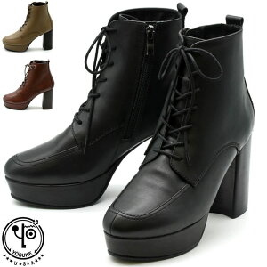 【ヨースケ 全品送料無料】 【クーポン対象品】 ヨースケ YOSUKE レースアップブーツ 厚底ブーツ ショートブーツ チャンキーヒール 本革 レザー レディース 22.5-24.5 全4色 1000102 セール