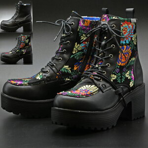 【ヨースケ 全品送料無料】 ヨースケ YOSUKE 厚底ブーツ 4468014 レースアップブーツ コンバットブーツ ショートブーツ ハイソール メンズ ブラック 26 27(予約)は1月中旬〜の入荷です 到着後のレ