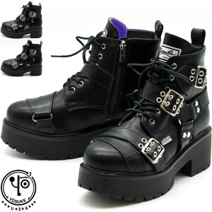 【ヨースケ 全品送料無料】 【クーポン対象品】 ヨースケ YOSUKE レースアップブーツ 厚底ブーツ ショートブーツ メンズ 全2色 26 27 ブラック 黒 6318004 到着後のレビューでクーポンプレゼント(