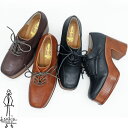 【クーポン対象品】 あしながおじさん 厚底シューズ チャンキーヒール 本革 レザー レディース 全3色 22.5-24.5 1310215 セール