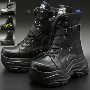 【ヨースケ 全品送料無料】 ヨースケ YOSUKE スニーカーブーツ 厚底ブーツ ショートブーツ レースアップブーツ メンズ ブラック 黒 全3色 26 27 4468020 到着後のレビューでクーポンプレゼント