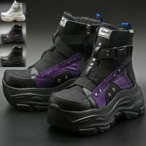 【ヨースケ 全品送料無料】 ヨースケ YOSUKE スニーカーブーツ 厚底ブーツ ショートブーツ ベルテッドブーツ メンズ ブラック 黒 全3色 26 27 4468021 到着後のレビューでクーポンプレゼント