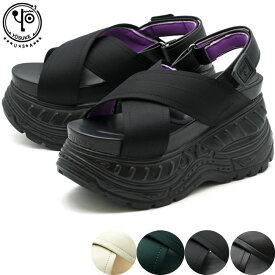 【ヨースケ 全品送料無料】 【クーポン対象品】 ヨースケ YOSUKE 厚底サンダル スポーツサンダル ハイソール レディース 全4色 22.5-25 黒 白 4460110 セール