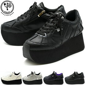 【ヨースケ 全品送料無料】 【クーポン対象品】 ヨースケ YOSUKE 厚底スニーカー レースアップ ハイソール レディース 厚底 プラットフォーム 全4色 S-LL ブラック 黒 原宿系 韓国 6310027 セール