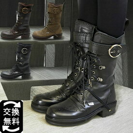 ヨースケ YOSUKE 【靴下の購入特典つき】 レースアップブーツ 本革 レディース 靴 5010084 レザー 編み上げ ブーツ コンバットブーツ 黒 茶色 緑 ブラック ブラウン オリーブ 女性 ファッション アメカジ ブランド