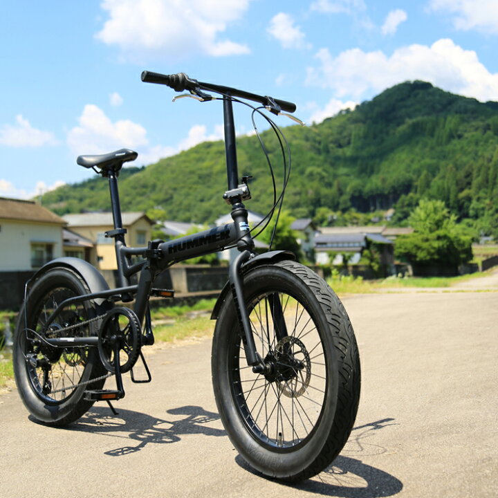 楽天市場】ファットバイク FAT BIKE 漆黒の車体 20インチ 折りたたみ 