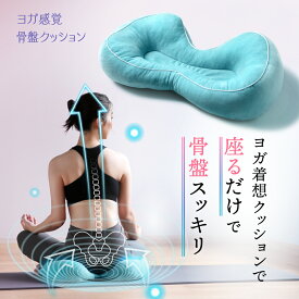 ヨガ感覚骨盤クッション 円座クッション 椅子クッション ヨガ 骨盤 姿勢 猫背 腰痛 歪み 改善 矯正 腰 クッション ケア サポート 座るだけ コンパクト デスクワーク 安楽座 椅子 アメプラ