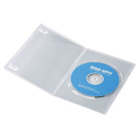 サンワサプライ スリムDVDトールケース(1枚収納・10枚セット・クリア) DVD-TU1-10CLN