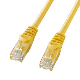 サンワサプライ(Sanwa Supply) CAT6LANケーブル (5m) UTP 1Gbps/250MHz RJ45 ツメ折れ防止 イエロー LA-Y6-05Y