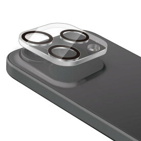 エレコム iPhone 15 Pro/iPhone 15 Pro Max カメラレンズカバー ガラス 10H 指紋防止加工 クリア PM-A23CFLLP5CR
