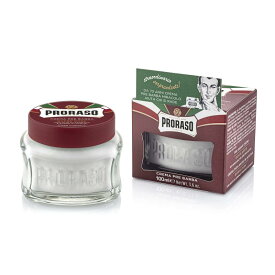 PRORASO (ポロラーソ) プレシェーブクリーム ノーリッシュ シェービングフォーム 敏感肌用 髭剃り イタリア製 100ml 100ミリリットル (x 1)