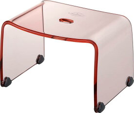 リス 風呂椅子 フランクタイム クリアピンク バスチェアー S 高さ 20cm