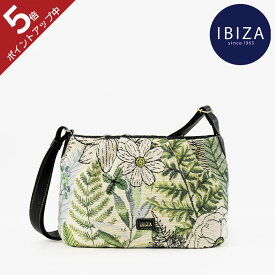 【ポイント5倍】イビサ公式 ゴブラン ショルダー 斜めがけ バッグ 軽量 本革 レザー ボタニカル ハンドメイド ギフト プレゼント 誕生日 日本製