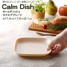 【名入れ可、ロゴ入れ可】 Calm Dish カームディッシュ　スクエアプレート 食器 ランチプレート 皿 プラスチック 電子レンジ可 食洗機可 TAKENAKA　竹中