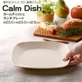 【名入れ可、ロゴ入れ可】 Calm Dish カームディッシュ　角プレート 食器 ランチプレート 皿 プラスチック 電子レンジ可 食洗機可 TAKENAKA　竹中