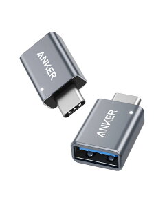 Anker USB-C & USB 3.0 �ϊ��A�_�v�^ 2�Z�b�g Type C USB-A �ő�5Gbps MacBook Pro/MacBook Air/iPad Pro ���̑� USB-C �[���p
