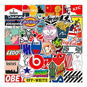 ステッカーセット 100枚 防水ステッカー シールパック ブランドステッカースーツケース 車 バイク ヘルメット スケボー ギターなどに適用 (100G)