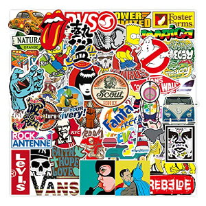 ステッカーセット 100枚 防水ステッカー シールパック ブランドステッカースーツケース 車 バイク ヘルメット スケボー ギターなどに適用 (100E)