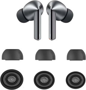 A-Pcas �C���[�s�[�X Galaxy Buds3 Pro�p�C���[�s�[�X �C���[�`�b�v �V���R�����C���z���L���b�v Galaxy Buds 3 Pro�p�C���z���J�o�[ S/M/L 3�T�C�Y3�y�A �u���b�N 913B3