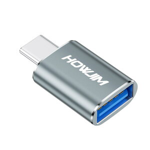 HOWJIM USB Type-C �ϊ��A�_�v�^ 3A 100W�}���[�d 10Gbps�����f�[�^�]�� OTG�Ή� 5.1K��R �^�C�vc �ϊ� �m�[�g�p�\�R�� Phone 17/16/15 Air Pro Max Pad X-peria G-alaxy S-urface D-ell XPS�Ȃ�Type-C�@��Ή� �O���[