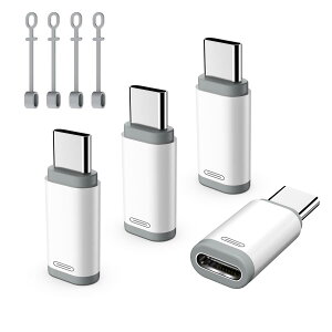 MoKo ���C�g�j���O����Type C�ϊ��p�A�_�v�^�[ 4���Z�b�g 480Mbps�f�[�^�]��/10W�[�d�Ή� �����h�~�V���R���X�g���b�v�t�� ���C�g�j���O to Type C �ϊ��A�_�v�^�[ ���^ iOS TypeC�ϊ��A�_�v�^ iPhoneAir/i