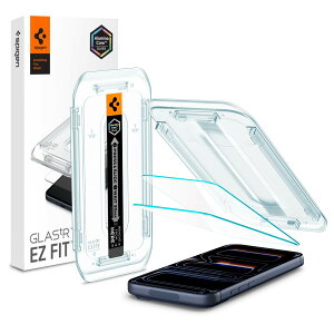 Spigen iPhone 17 �K���X�t�B���� iPhone 17 Pro �K���X�t�B���� iPhone 16 Pro �Ή� 9H+�d�x�����K���X �ČR�K�i�������ς� �A���~�i�R�A �\��t���g���C�t�� �i�m�R�[�e�B���O ��U�h�~ 2���� EZ Fit AGL0792