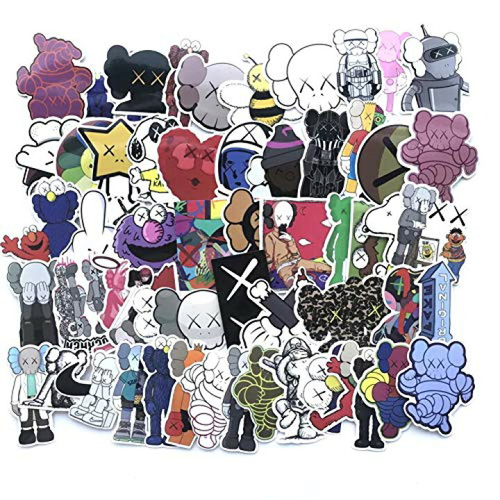 楽天市場】64枚 KAWS コミック 防水ステッカー セットスーツケース 
